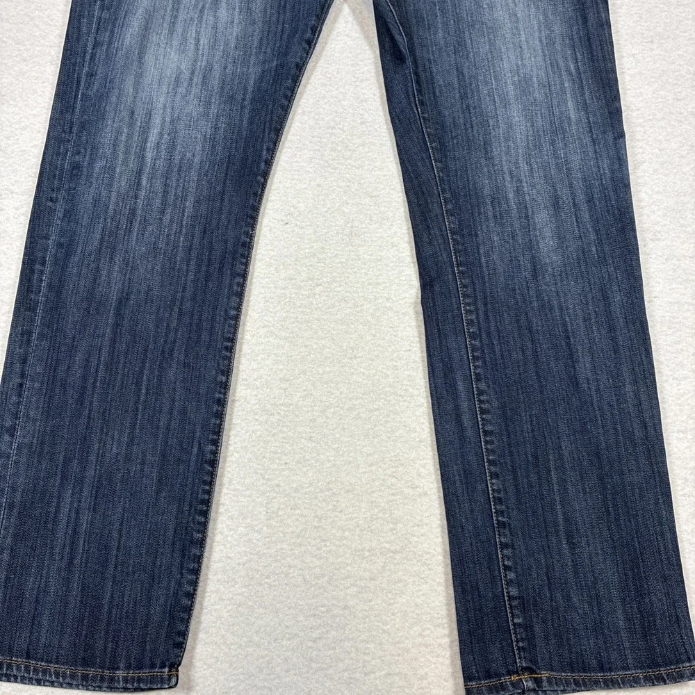 Lucky Brand Men's 410 Athletic Fit Blue Denim Jeans Size 36x32 Whiskering Fade